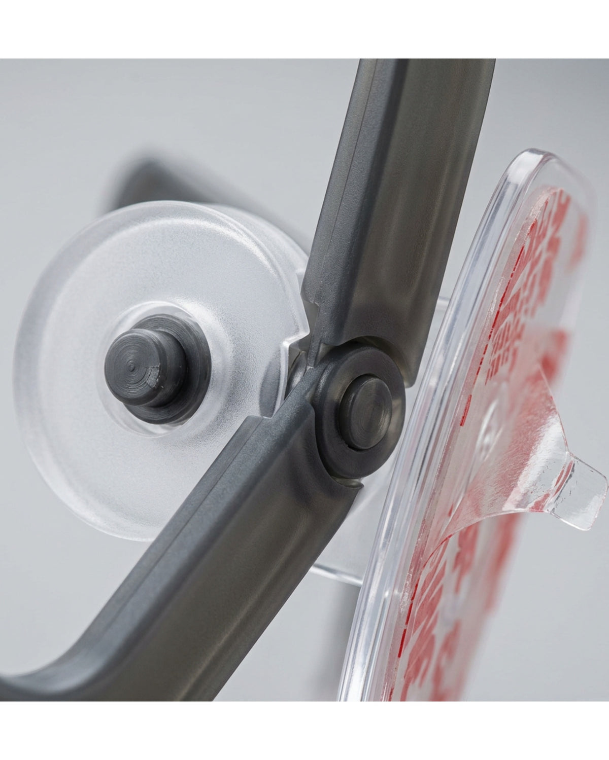 Jmyvn Adhesive Rotating Triple Wall Hook Frosted Clear Smoke - Detail view