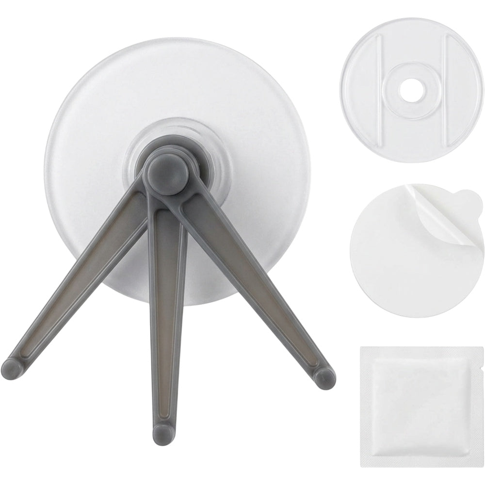 Jmyvn Adhesive Rotating Triple Wall Hook Frosted Clear Smoke - Product view
