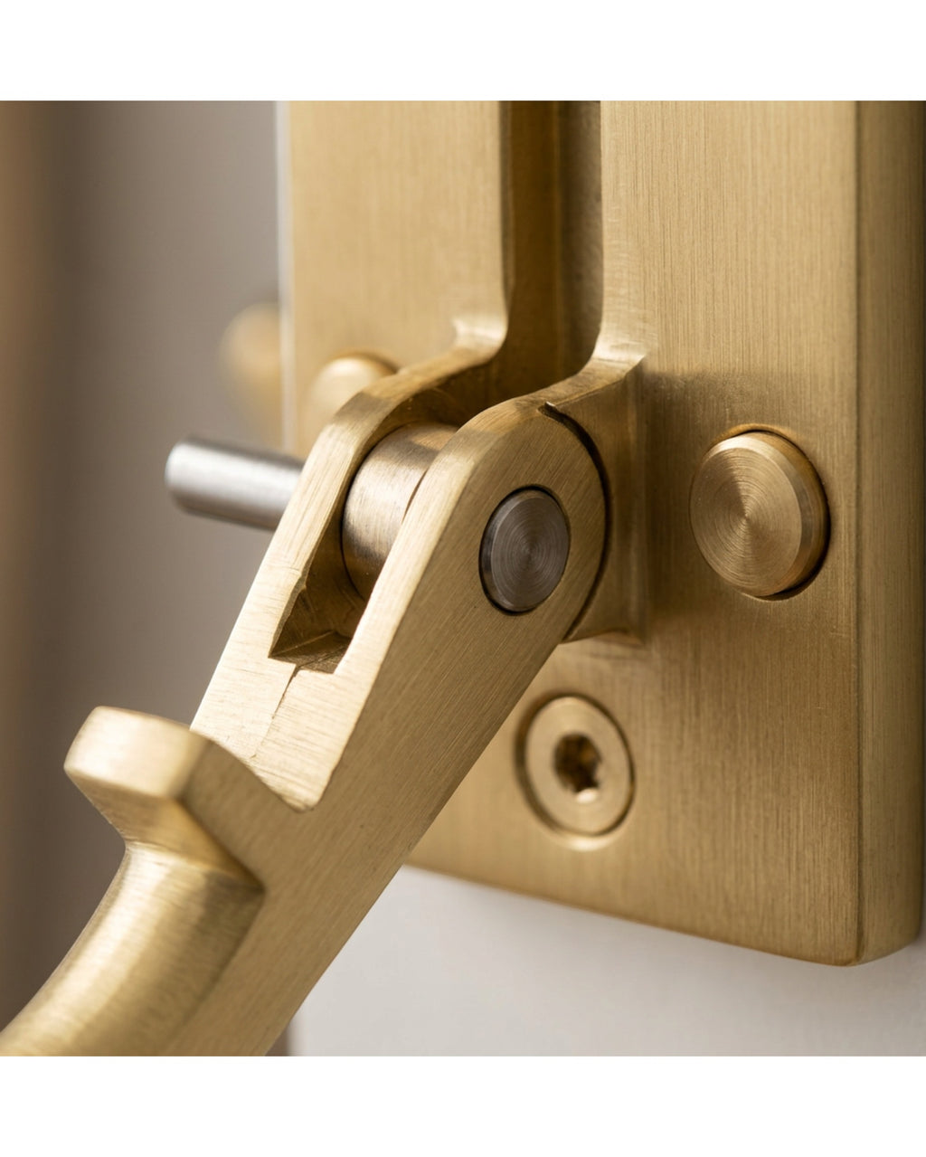 Jmyvn Fold-Flat Double Wall Hook Brushed Brass - Detail view