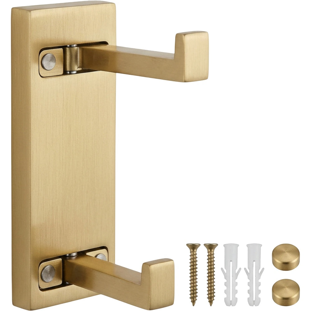 Jmyvn Fold-Flat Double Wall Hook Brushed Brass - Product view